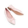 thumbnail image 6 of Women's Dressy Vegan Flats - Pointed Toe Ballet Shoes with Bow Accent, 6 of 8