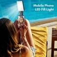 thumbnail image 3 of Luz de Vídeo Con Clip para conferencias, Luz de Relleno LED Portátil, Temperatura Bicolor Cri 95+, Brillo Ajustable 2500K-9000K con iluminación Suave, Batería de Larga, 3 of 7