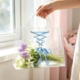thumbnail image 5 of Doghiosgha Floral Bag Clear Flower Gift Tote Bag with Satin Ribbon Bouquet Wrapping Handbag for Wedding Birthday Party Use, ColorB, 5 of 6