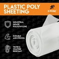 Clear Poly Sheeting 10x100 Feet Heavy Duty, 3.4 Mil Thick Plastic