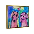 thumbnail image 3 of Stupell Industries Abstract Dog Friends Animals & Insects Painting Gold Floater Framed Art Print Wall Art, 21 x 17, 3 of 9