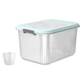 thumbnail image 4 of Rongfmy Grain Rice Storage Container Airtight Rice Storage Bin for Cereal Flour Nuts 17.5KG Blue, 4 of 9
