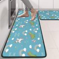 thumbnail image 2 of Kitchen Rugs Sets Of 2,Blue Cartoon Dinosaur and Unicorn Rainbow Cloud Anti Fatigue Kitchen Mat Rugs Non Slip Washable,Decorative Kitchen Floor Mats for Kitchen,Sink,Laundry,17"x47"+17"x47", 2 of 5
