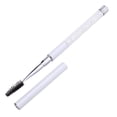 thumbnail image 2 of 2 cepillos para rímel, cepillos para cejas y pestañas, aplicadores de varitas para rímel, cepillos para ojos, cepillos cosméticos portátiles con tapa para viajes, blanco, 2 of 5
