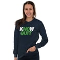 thumbnail image 3 of Know Quit Motivation Workout Exercise Long Sleeve TShirt Men Women Brisco Brands M, 3 of 6