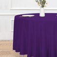 thumbnail image 2 of LAICAIW Nappe Ronde - 108 Pouces - Résistante à l'Eau, Anti-Déversement, Lavable, Nappe en Polyester, Tissu Décoratif, Housse de Table pour Table à Manger, Buffets, Fêtes et Camping, Violet, 2 of 7