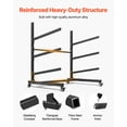 thumbnail image 4 of VEVOR Kayak Storage Rack for 3 Kayaks, Holds 200 lbs, Heavy Duty Adjustable Freestanding Stand with Lockable Wheels for Indoor Outdoor Garage Shed Dock, Holder for Canoe, SUP, Surfboard & Paddleboard, 4 of 9