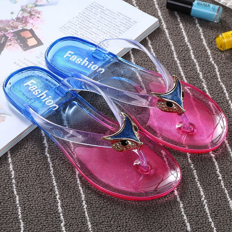 Clear jelly shop thong sandals