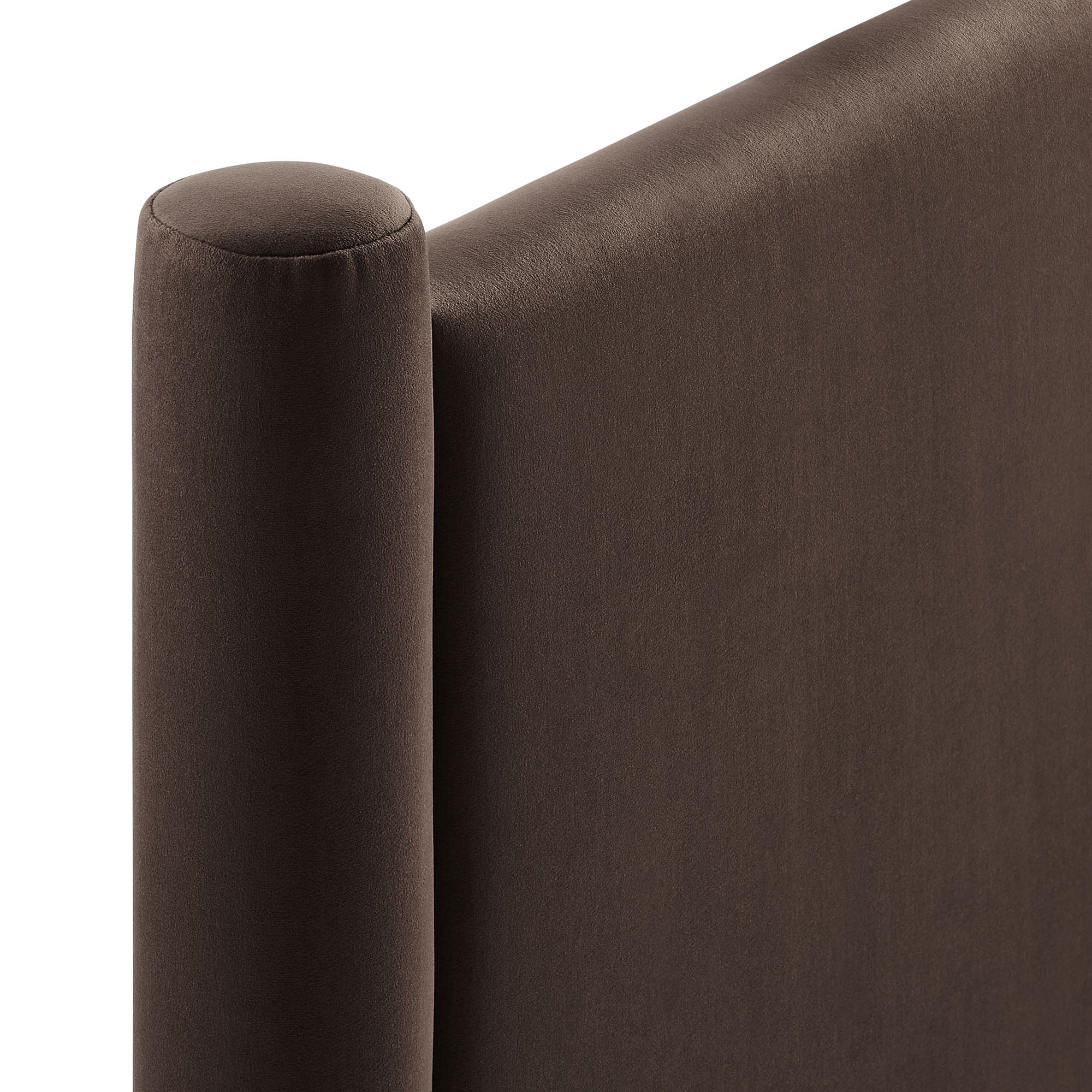 Rael King Headboard in Chocolate Brown