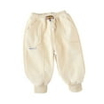 thumbnail image 2 of KYAIGUO Baby Kids Toddler Fall Winter Sweatpants joggers for Boys Girls,Thick Warm Athletic Pants Fleece Pants Elastic Waist Active Pants loose Casual Newborn Padded Trousers for 5M-5 Years, 2 of 8