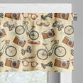 thumbnail image 5 of Ambesonne Bicycle Valance & Curtain, Hipster Gentleman Theme, 55"x36", Multicolor, 5 of 6