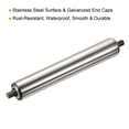 thumbnail image 3 of Uxcell Stainless Steel Gravity Conveyor Roller Transmission Galvanized End Silver 1.5"x10", 3 of 5