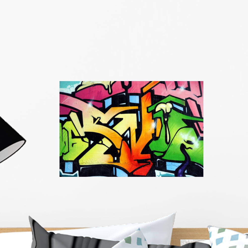 Graffiti Wall Mural by Wallmonkeys Peel and Stick Graphic (18 in W x 12