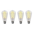 thumbnail image 5 of Better Homes & Gardens 4W Vintage Warm LED Light Bulb,40W Eqv Clear Glass, ST19 Amber Glow, E26 4PK, 5 of 9