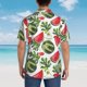 thumbnail image 4 of Fotbe Watermelons Camisa Hawaiana para Hombre Unisex – Camisa Casual de Verano con Botones de Manga Corta de Algodón y Lino,Medium, 4 of 7