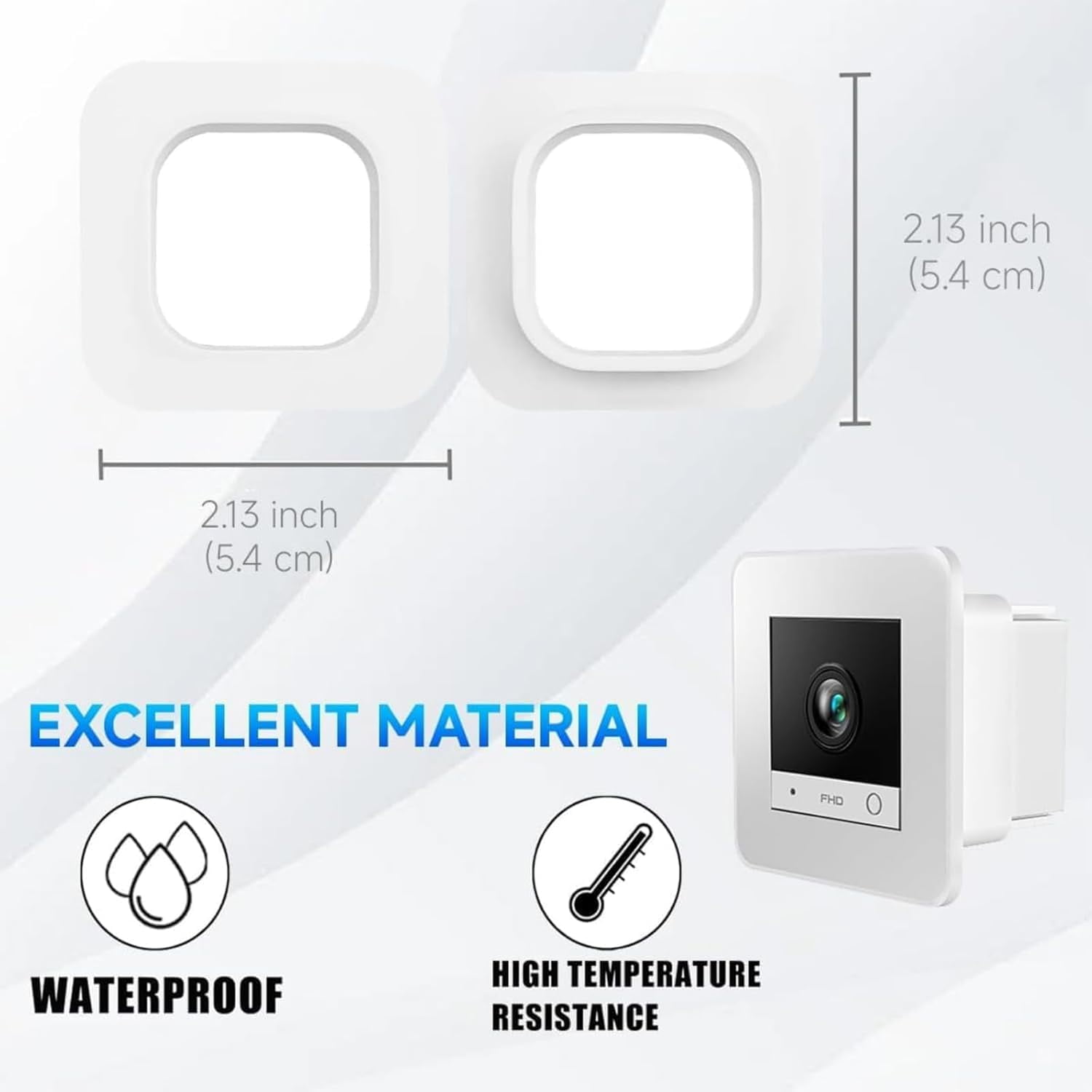 Aquarium Camera, 2K HD WiFi Pet Monitor, 140° Wide-Angle Anti-Glare Macro Lens, 24/7 Recording for Fish Reptiles Window Security Surveillance System (C#2 PCS)