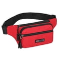 thumbnail image 1 of Bolso de cintura gruesa resistente al desgaste para mujer, con caja registradora de gran capacidad para deportes al aire libre, color rojo, 1 of 6