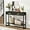 Black, variant on Solid Wood Console Table with Storage Entryway Table with 2 Drawers Shelf & Reinforced Legs