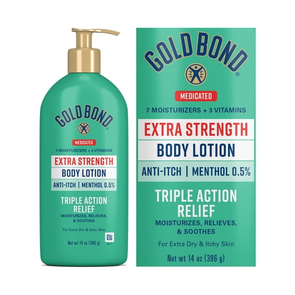 Gold Bond Medicated Extra Strength Body Lotion, Moisturizes, Relieves & Soothes, 14 oz. Gold Bond Lotion
