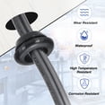thumbnail image 4 of Grommets de Caucho de Silicona Uxcell, 22 Pcs Agujero de Perforación de 1/4" (6mm), Gasket de Caucho de Sombrero Superior de 3/16" (4mm) para Cableado de Sistema de Riego Cortafuegos, Negro, 4 of 5