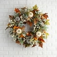 thumbnail image 7 of Fall Decor - Fall Wreaths for Front Door - 18/20 Inch Autumn Maples Leaf Pumpkin Pine Cone Berry Wreath - Fall Decorations for Thanksgiving Halloween Farmhouse Harvest Home Outdoor Indoor Window Wall, 7 of 7