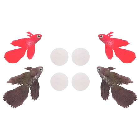 Uonlytech 4Pcs Realistic Fake Fish Aquarium Ornament Made with Soft Plastic for Vibrant Fish Tank Decoration