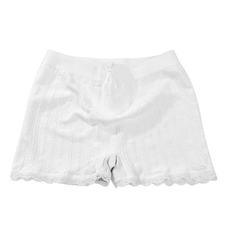 Lotatory Women Breathable Short Leggings Booty Underwear Shorts Boyshort Panty Under Skirt Shorts for Dress (White)