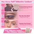 thumbnail image 4 of Cils Autocollants Grappes de Cils Bruns Sans Colle Nécessaires Cils Autocollants Réutilisation, 4 of 5
