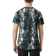 thumbnail image 2 of Ma Croix Mens Lightweight Hipster Round Hemline Snakeskin Print T Shirt, 2 of 6