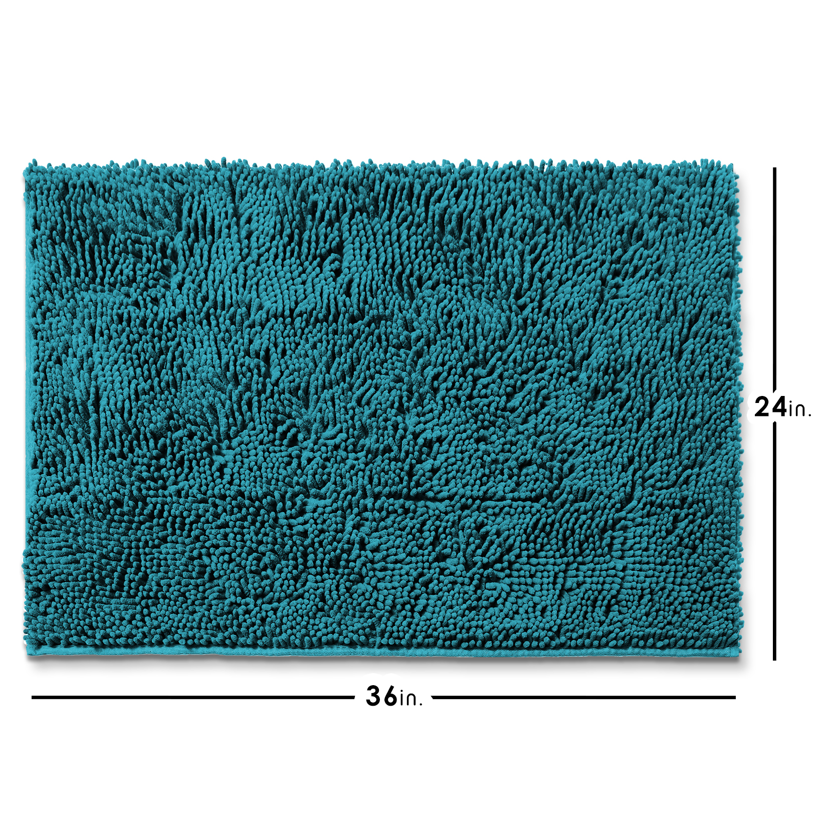 Lammaloe Chenille Bathroom Rugs Non Slip Bath Mat, 24×36 Ultra Absorbent, Soft & Machine Washable Bath Mats for Bathroom, Teal