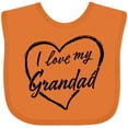 thumbnail image 3 of Inktastic I Love My Grandad in Black Chalk Heart Boys or Girls Baby Bib, 3 of 4