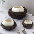 thumbnail image 5 of SUSAMMAISON Bird's Nest Ostrich White Eggshell Bowl Ceramic Hotel Tableware Baked Fruit Salad Creative Dry Ice Bowl,1,White, 5 of 5
