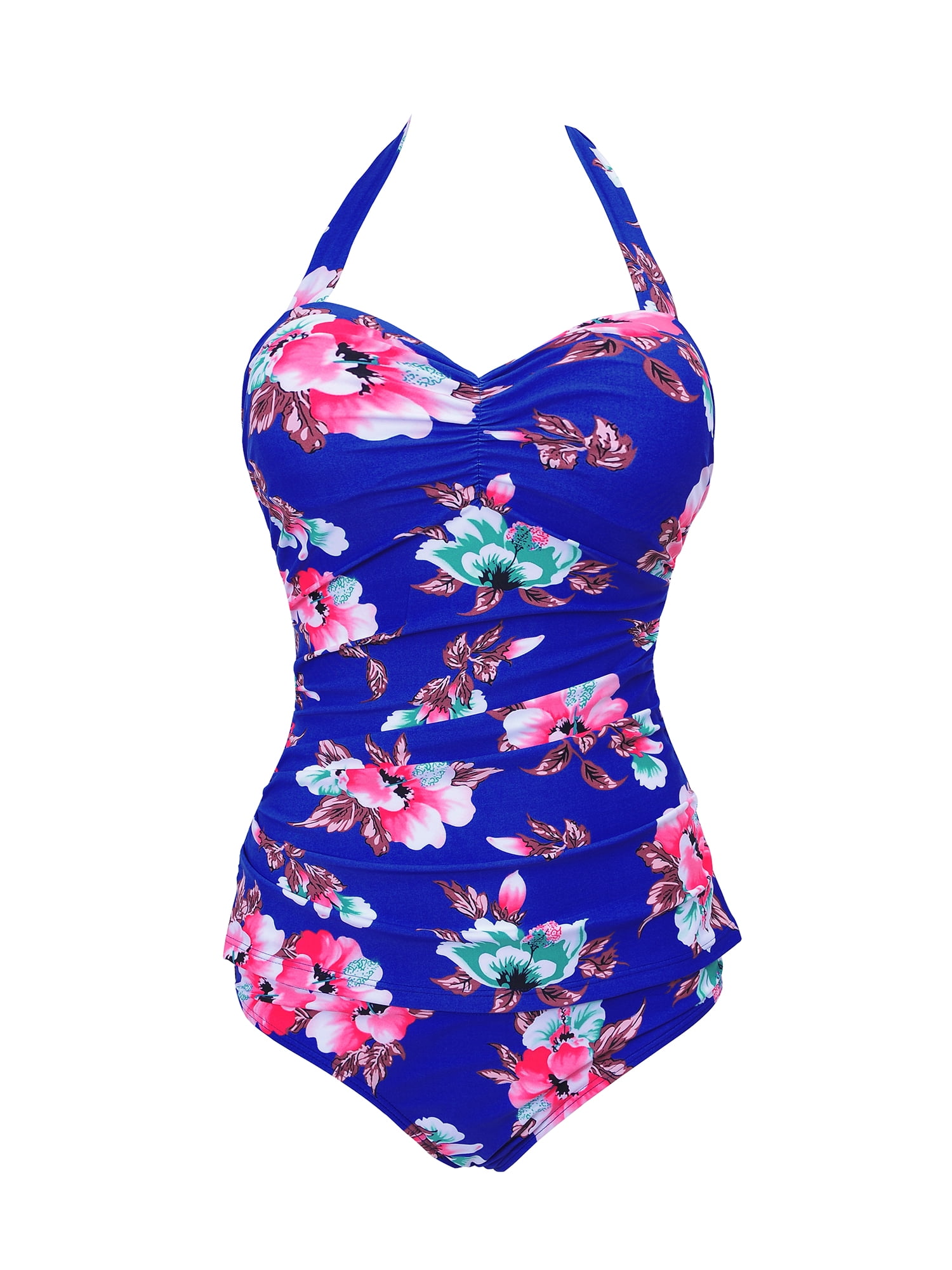 Himone Us Ladies Women Floral Print Monokinis Plus Size Swimsuit One