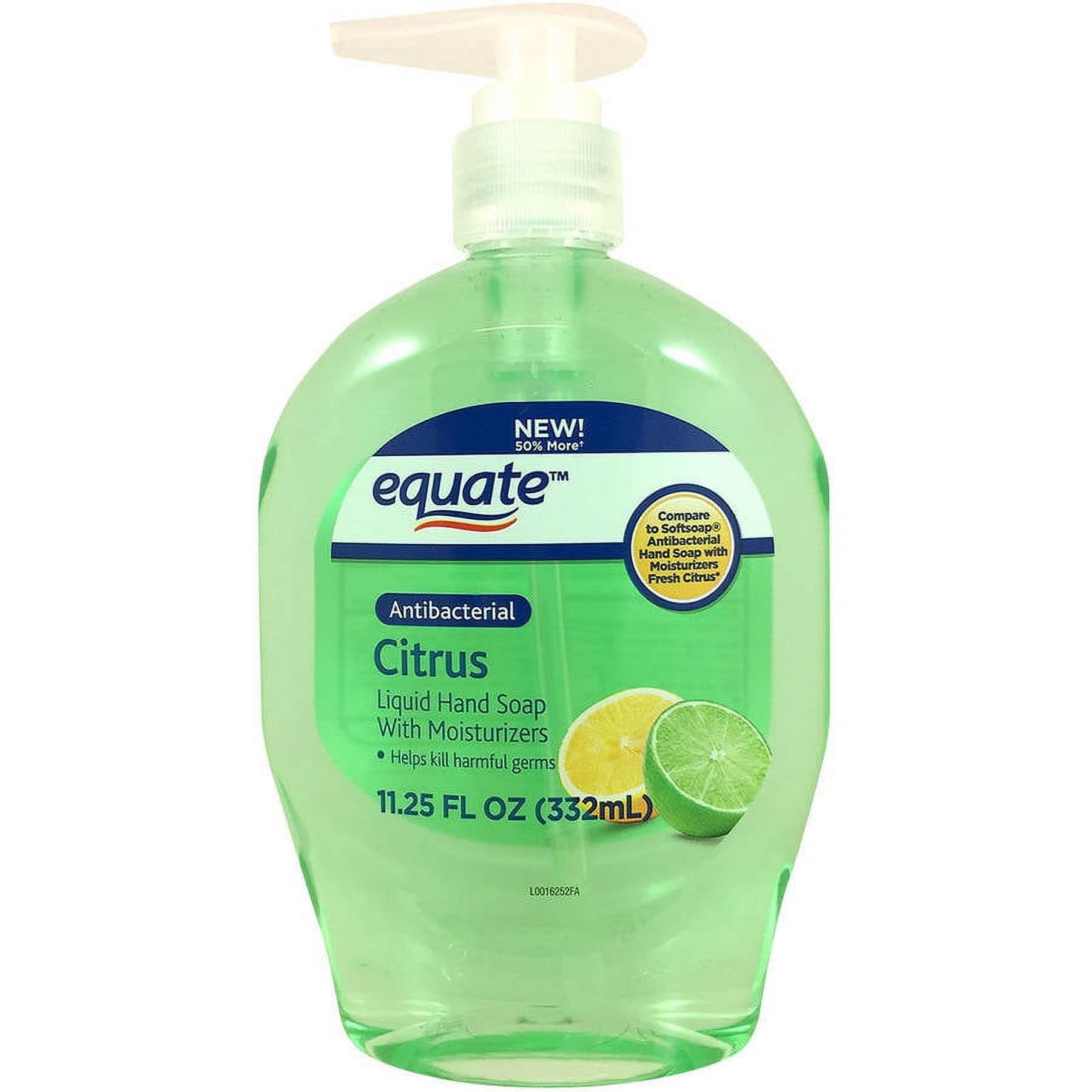 Equate Antibacterial Citrus Liquid Hand Soap with Moisturizers, 11.25 fl oz