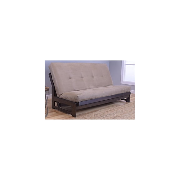 Hardwood Futon Frame - Converts to Full Bed - Mocha Finish - 76" Length