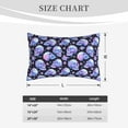 thumbnail image 4 of Fuzoiu blue Skull flower Print Fuzzy Pillowcases, Super Soft Pillow Case Cover with Zipper for Bedroom, Sofa, Couch,Cozy Pillow Shams for All Seasons-20"x30", 4 of 6