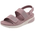thumbnail image 2 of IUJSOY Womens Platform Sandals Comfort Open Toe Rhinestone Summer Dress Shoes Lightweight Flats, 2 of 8