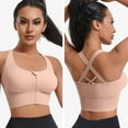 thumbnail image 2 of Mepaouo Sports Bras for Women Zipper Front Closure Workout Bra Criss Cross Crop Tank Tops Yoga Camisole, 2 of 7