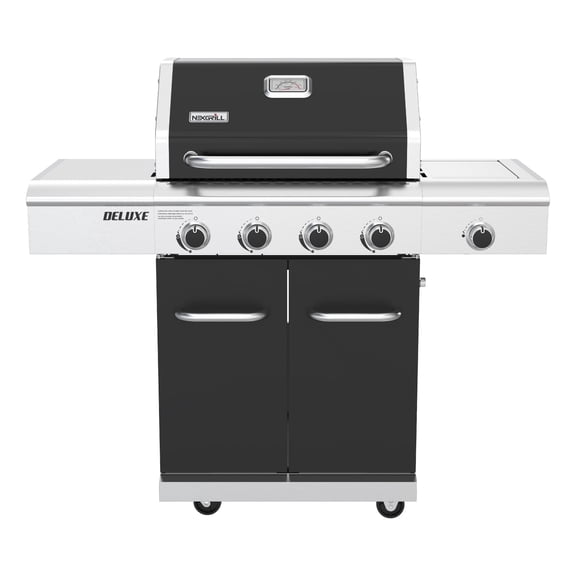 Nexgrill 4-Burner Dual Fuel Gas Grill with Side Burner and Griddle Insert, 627 SQ In Total Cooking Space, 59,000 BTUs Output, BBQ Grill Perfect for Outdoor Gatherings - 720-0958HE