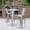 Silver, variant on Emma + Oliver 4 Pack 30" High Silver Metal Indoor-Outdoor Barstool with Back - Kitchen Furniture