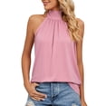 thumbnail image 6 of YUEVORA Halter Tops for Women, Tie Back Sleeveless Tank Tops for Women, Summer Casual Loose Fit Flowy Shirts for Daily Wear Vacation Commute, 6 of 8