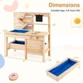 thumbnail image 3 of Costway Mud Kitchen with Detachable Sandbox Outdoor Play Pretend Kitchen with Stoves, 3 of 10