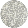 thumbnail image 2 of SAFAVIEH Cambridge Kimberly Geometric Wool Area Rug, Silver/Ivory, 4' x 4' Round, 2 of 7