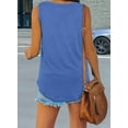 thumbnail image 5 of V Neck Tank Tops for Women Loose Fit Sleeveless Top Summer Clothes Light blue S, 5 of 6