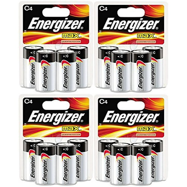 Energizer Max C Cell Alkaline Battery, 16 Batteries (4 X 4 Count Packs