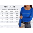 thumbnail image 6 of MOSHU Thermal Tops for Women Scoop Neck Slim Fit Basic Top Ribbed Thermal Undershirts Layering Tee Womens Long Sleeve Shirts, 6 of 11