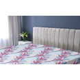 thumbnail image 5 of Ambesonne Tulips Artwork Fitted Sheet, Blooming Floral Boho, King Size, Magenta Pale Pink, 5 of 5