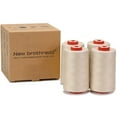 thumbnail image 3 of New brothread 4 Large Cones of Polyester Sewing Serger Quilting Thread - 5500Y (5000M) - Cream, 3 of 7
