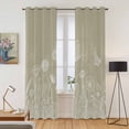 thumbnail image 2 of Kitchen Curtains 84 Inch Length 2 Panels, Green Brown Wildflowers Grommets Window Treatment Curtain, Modern Floral Butterfly Plant Thermal Curtains Drapes for Living Room/Bathroom, 2 of 9