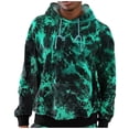 thumbnail image 3 of Mens Sweatshirts Hoodies Casual Color Block Tie-Dye Pullover Hooded Sweatshirt With Pocket, 3 of 7